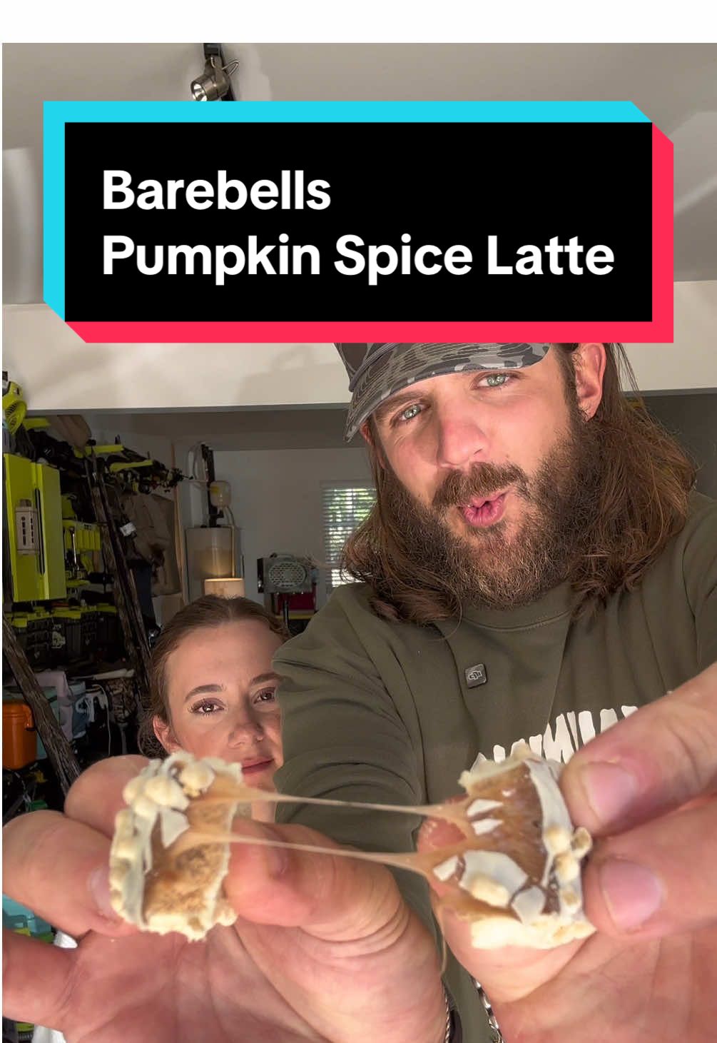 TikTok post by @justinfloydtwo for Barebells. Caption reads: New from @Barebells it’s time for fall yall!....