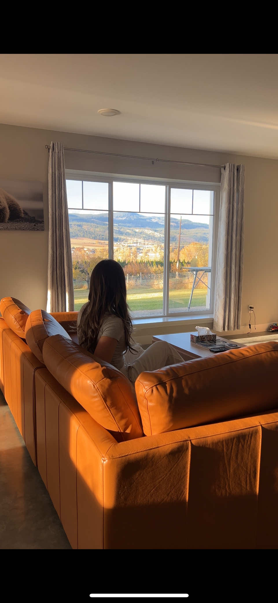 TikTok post by @theredbowl for Valencia Theater Seating. Caption reads: Replying to @cooter04 Finally got a couch!🥹....