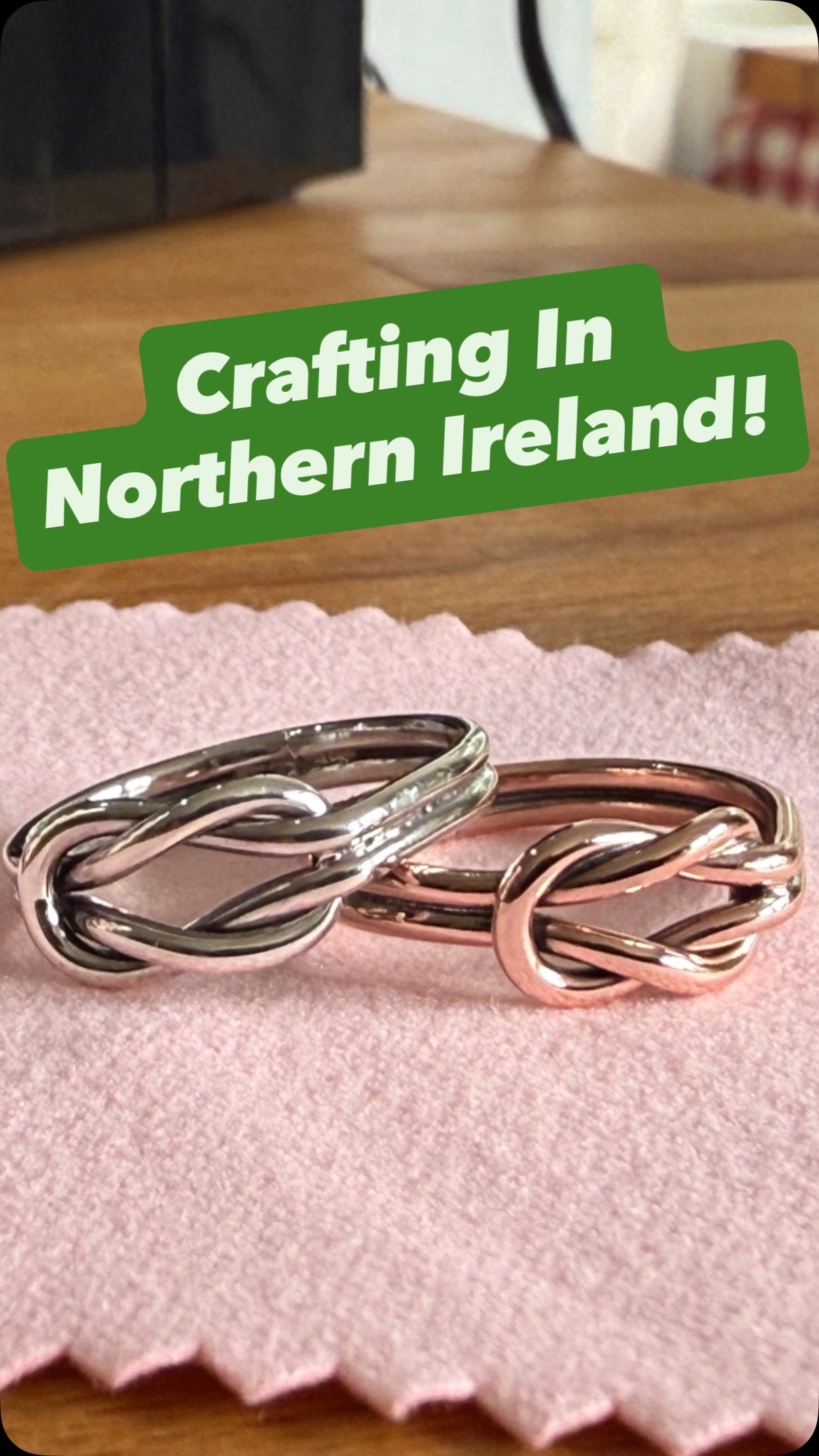 Instagram post by @emilydubious for Discover Northern Ireland. Caption reads: Crafts of Northern Ireland! @TourismIreland /....