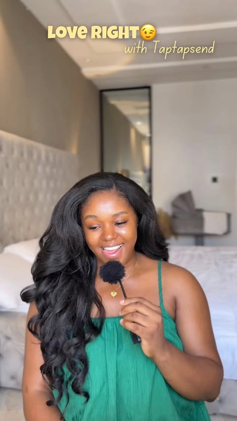 Instagram post by @official.beco for Taptap Send. Caption reads: [...] off and show out your love language....