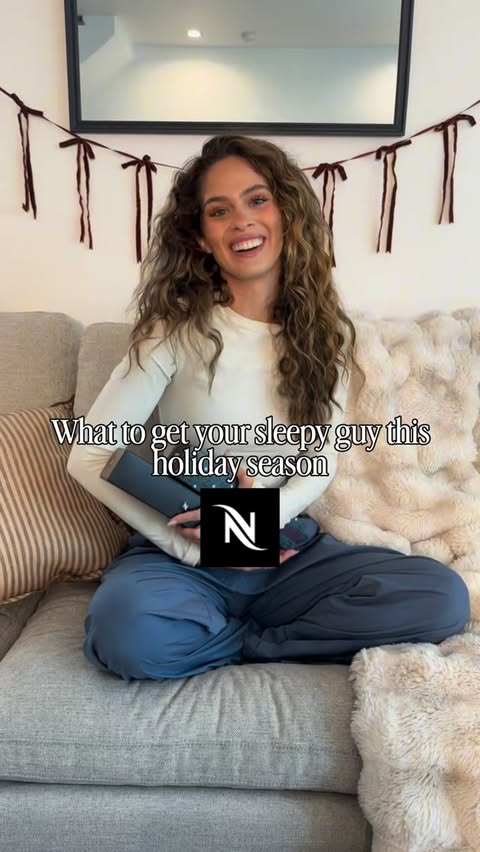 Instagram post by @kelseyanderson for Nespresso. Caption reads: Don’t know what to get your sleepy guy for the....