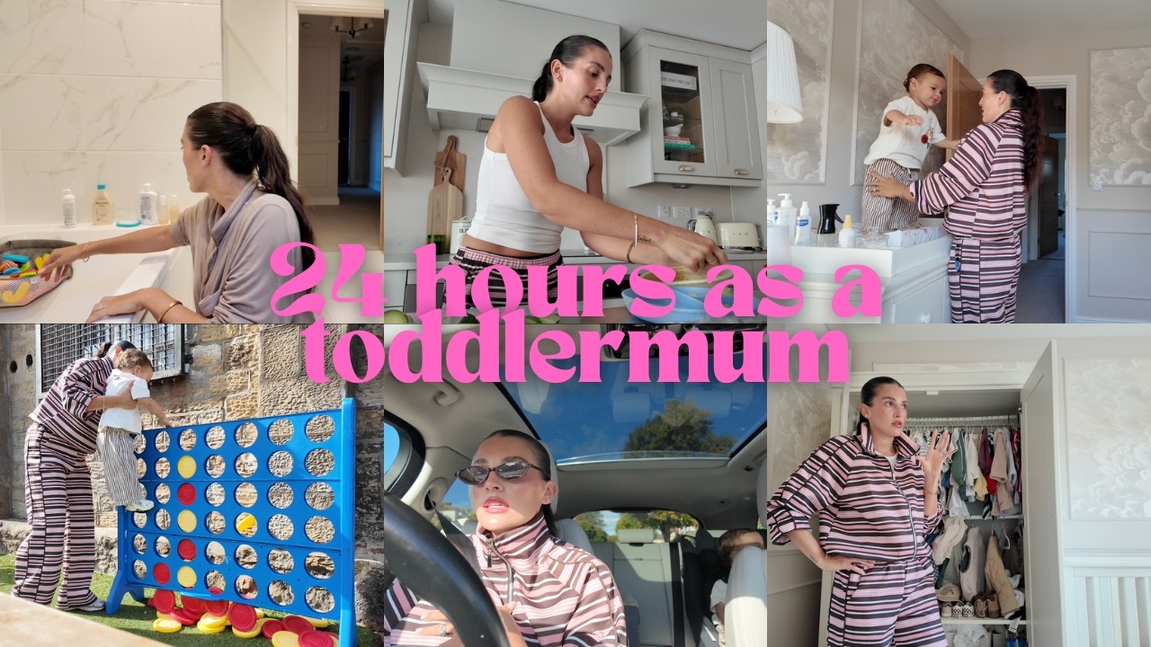 YouTube post by @diolavender for Thematic. Caption reads: 24 Hours In The Life Of A Toddler Mum.