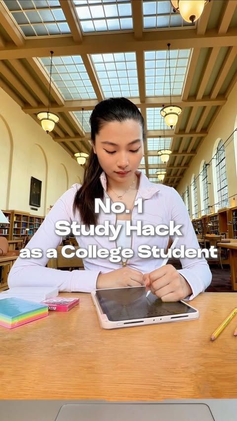 Instagram post by @mia_yilin_ for EXTRA Gum. Caption reads: My #1 Study Hack as a University Student.....