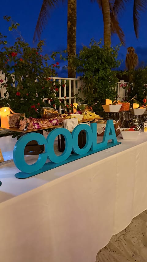 Instagram post by @tashjane for COOLA. Caption reads: 😜🩵in miami with @coola @malerieherreraa....