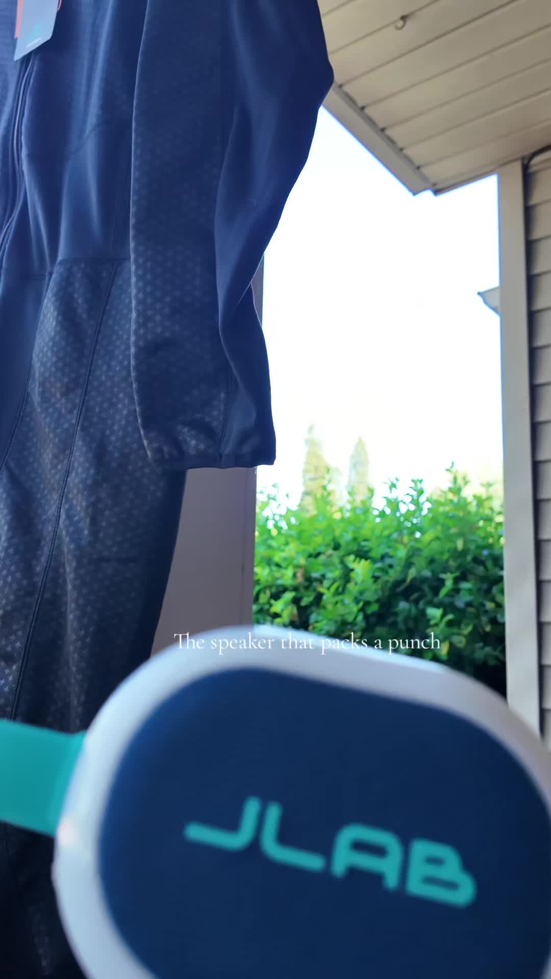 TikTok post by @tamurielestapleton for jlab_live. Caption reads: These @jlab_live party pop speakers are so....