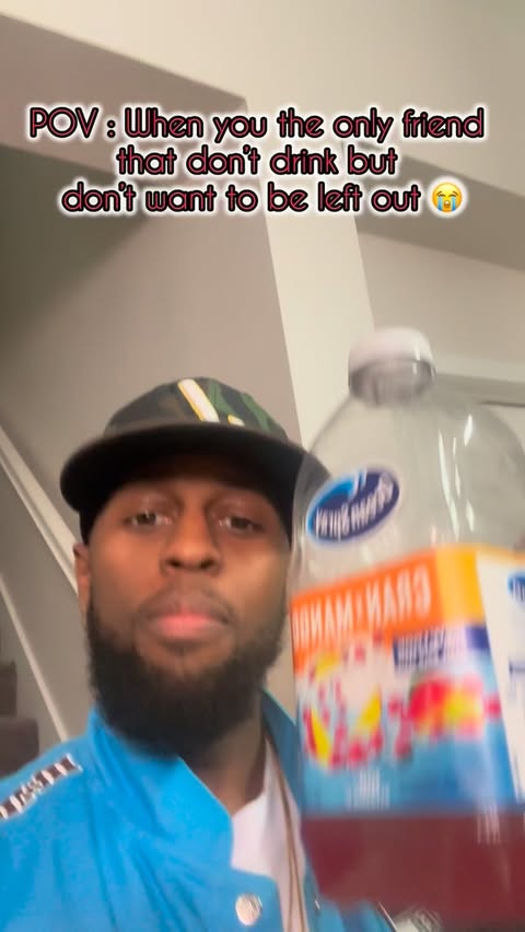 Instagram post by @isaiah_jaay for Ocean Spray. Caption reads: POV : When you the only friend that don’t drink....
