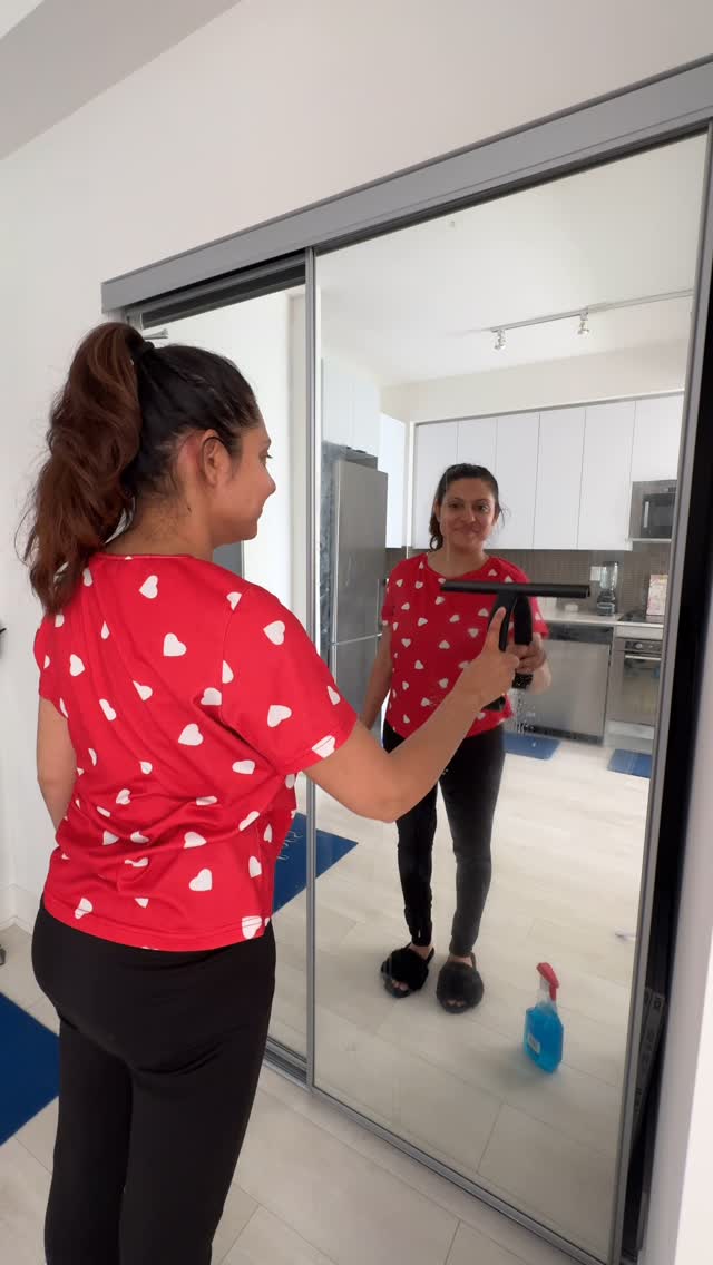 Instagram post by @juiedesai.home for dancemoon. Caption reads: [...] lot easier with the squeegee from....