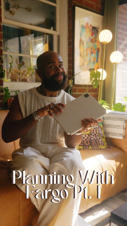 Instagram post by @david.quarlesiv for Wells Fargo. Caption reads: #AD #TermsApply | Planning a fall garden refresh....