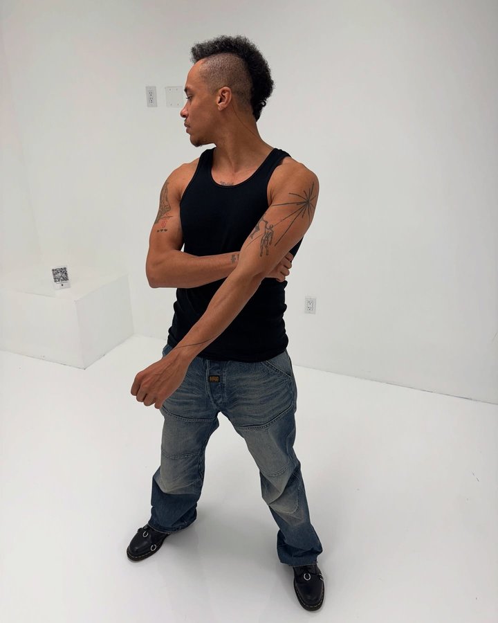 Instagram post by @kelvyncolt for G-Star RAW. Caption reads: The good news is, I am shooting the visuals for....