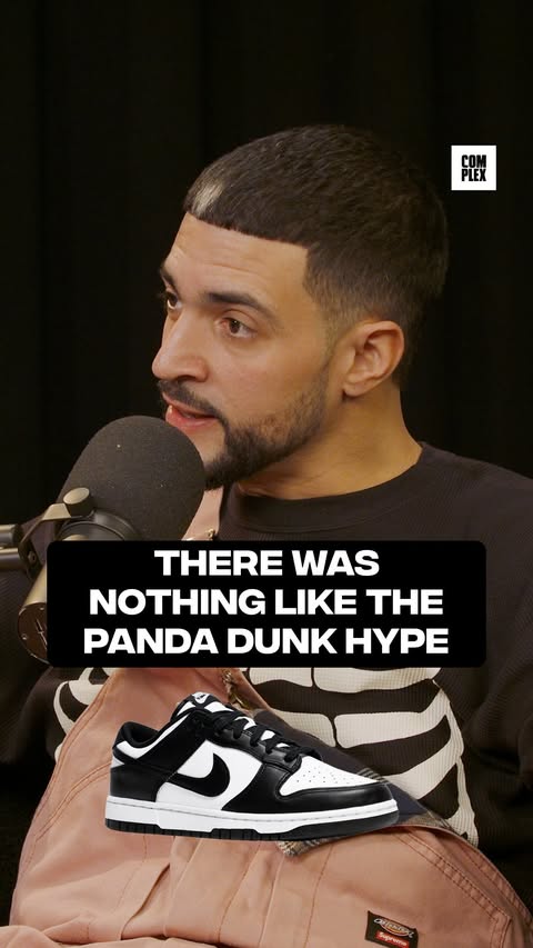 Instagram post by @solestreet for Complex. Caption reads: The Panda Dunks were moving different back then 😭....