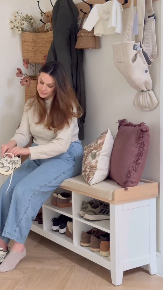 Instagram post by @livingwith_sienna for The Cotswold Company. Caption reads: ad Creating a warm welcome home with @cotswoldco....