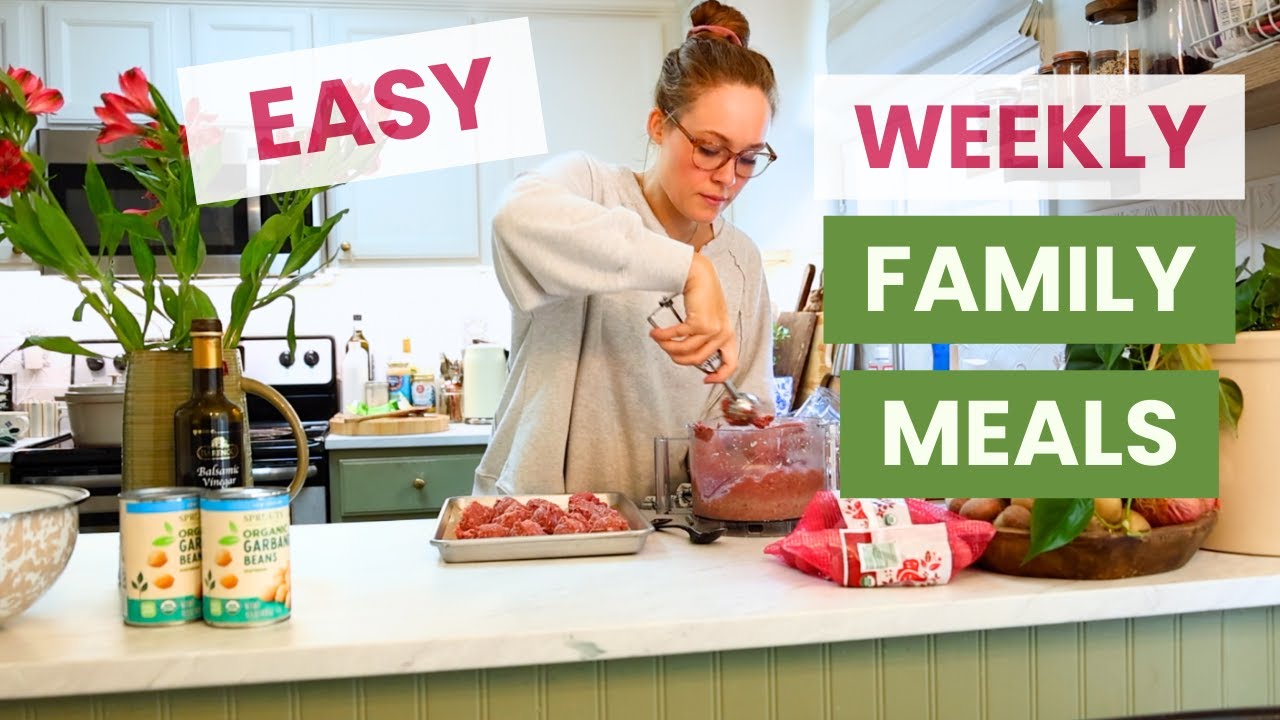 YouTube post by @healthyelizabeth for The Spice House. Caption reads: Easy Weekly Family Meals | CHICKEN | BEEF | SALMON....
