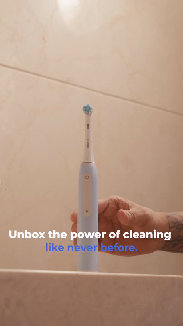 Instagram post by @theabhishekrathod for Oral-B. Caption reads: I upgraded to the Oral-B iO3, and wow, it’s a....