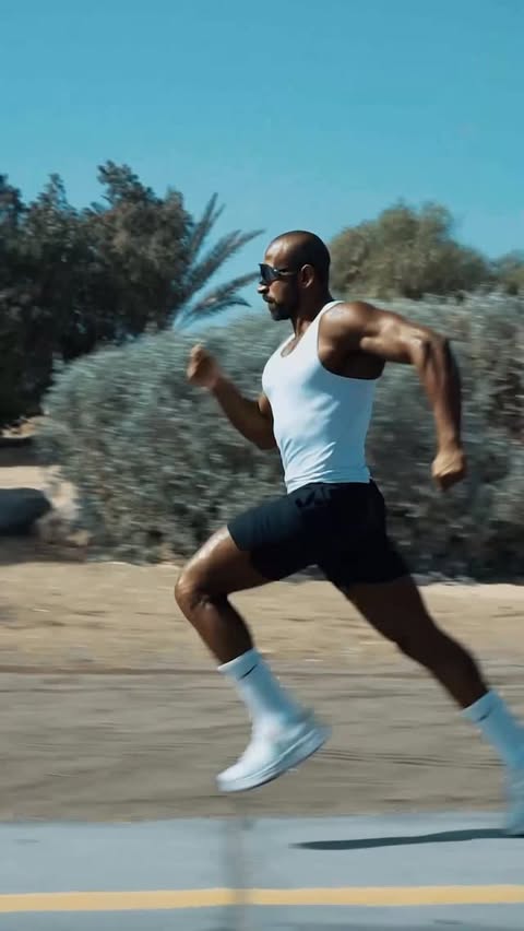 Instagram post by @karim_h_ebied for Powerade. Caption reads: Always hydrated with Powerade👟💦 @powerade_egypt....