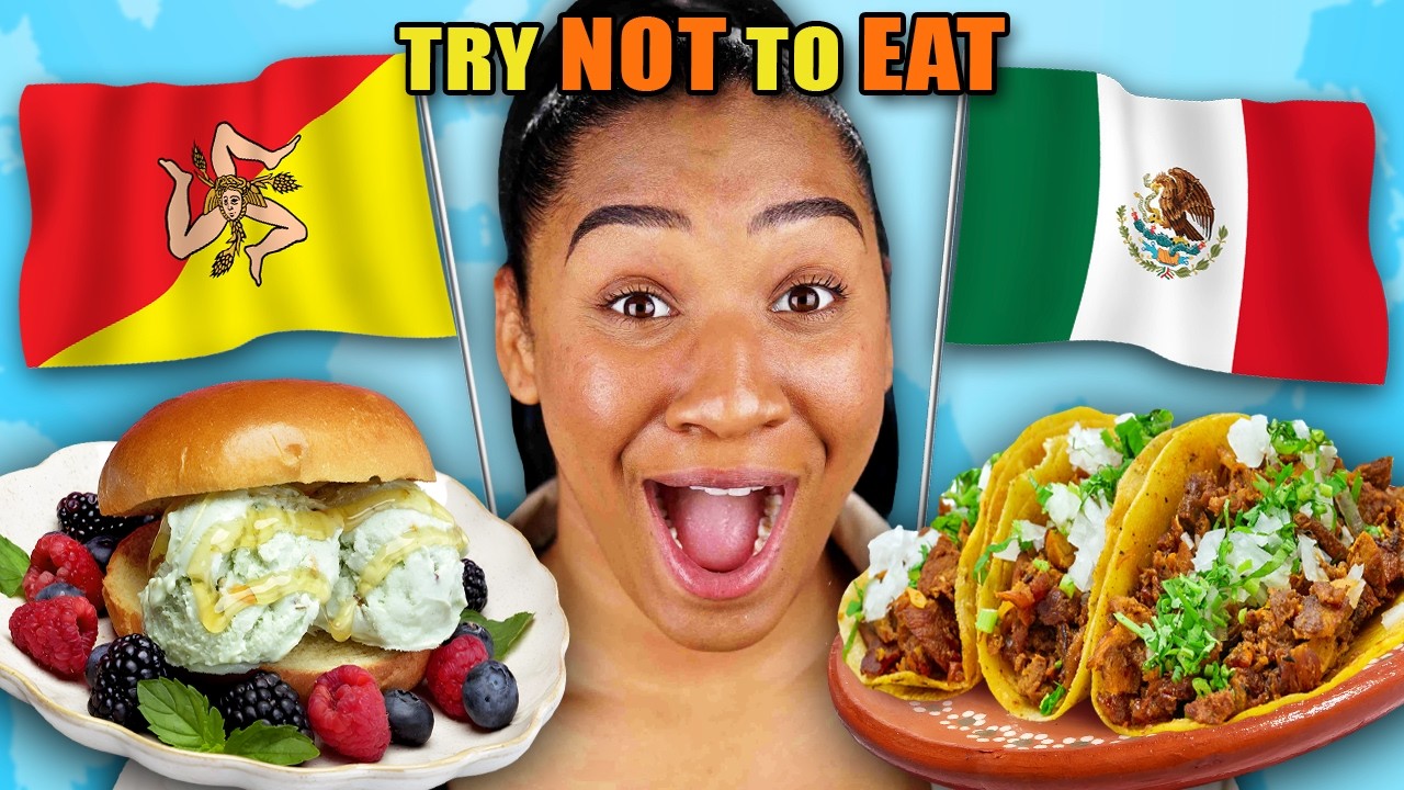 YouTube post by @PeopleVsFood for Babbel. Caption reads: Try Not to Eat: Street Food From Around the....