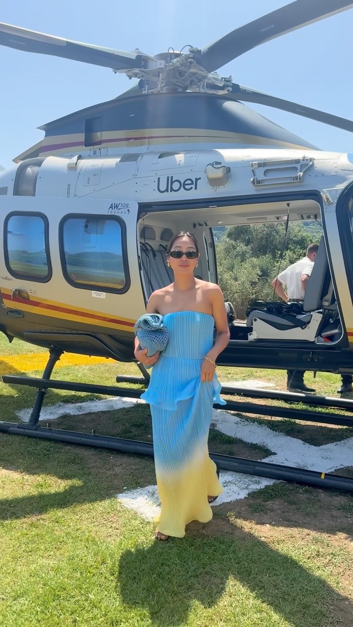 Instagram post by @aimeesong for Uber Eats. Caption reads: The only way you should be doing the Amalfi Coast....