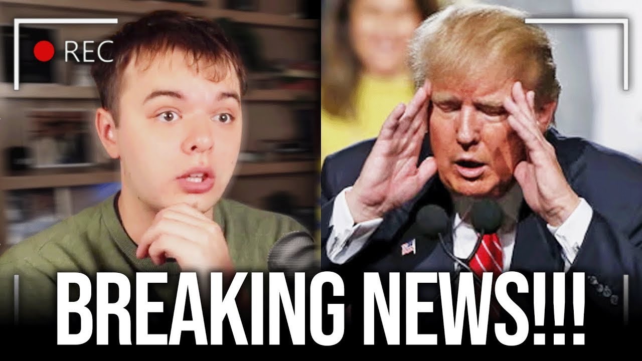 YouTube post by @adammockler for HexClad. Caption reads: BREAKING: TRUMP CHICKENS OUT.