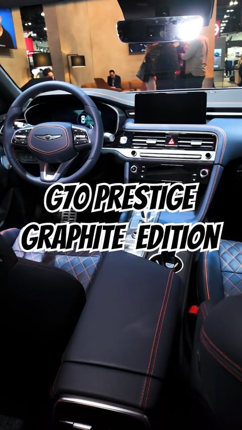 Instagram post by @omgbuilds for Genesis USA. Caption reads: 2026 Genesis G70 Prestige Graphite! 365HP 3.3T AWD....