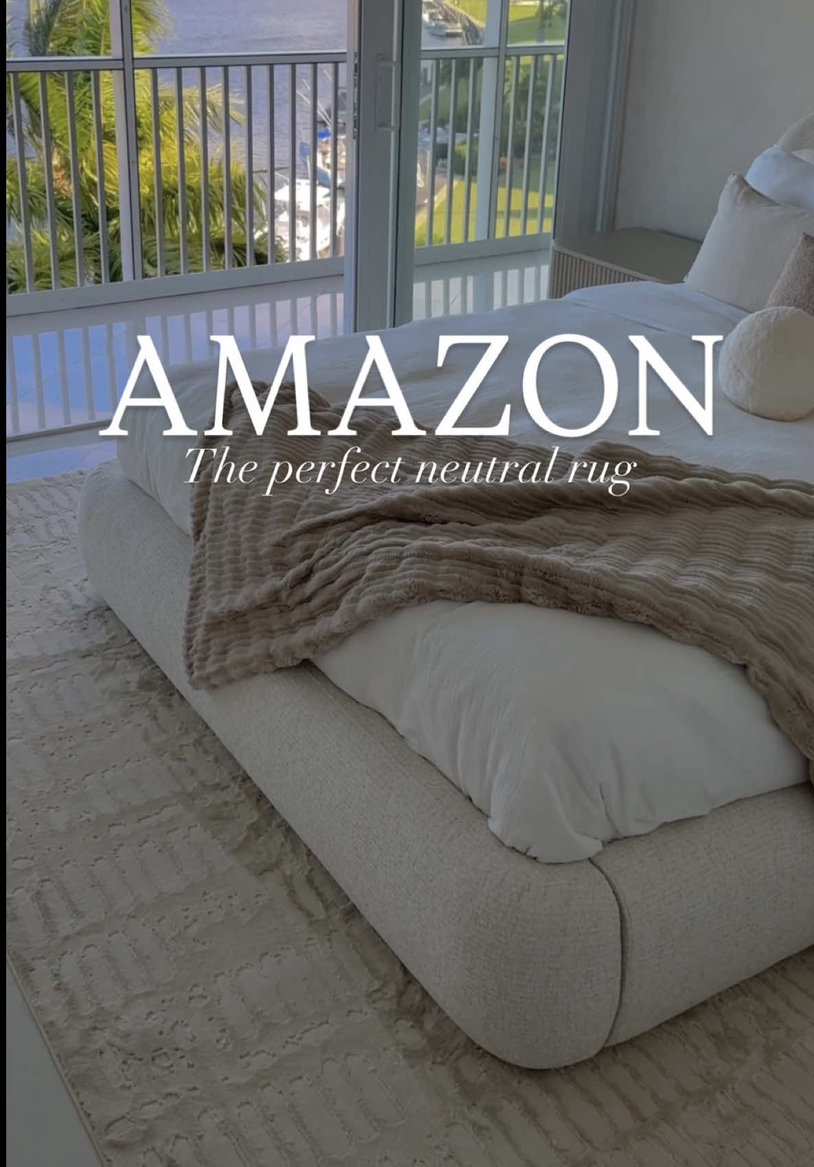 TikTok post by @stephaniarahme for Revival Rugs. Caption reads: I found the most perfect neutral rug that goes....