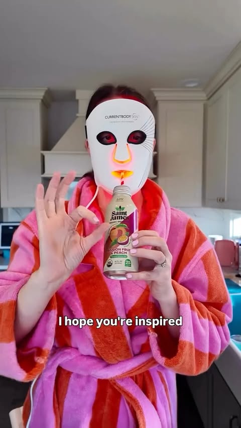 Instagram post by @glowopedia for Saint James Iced Tea. Caption reads: My version of a new year reset ✨ Wear your....