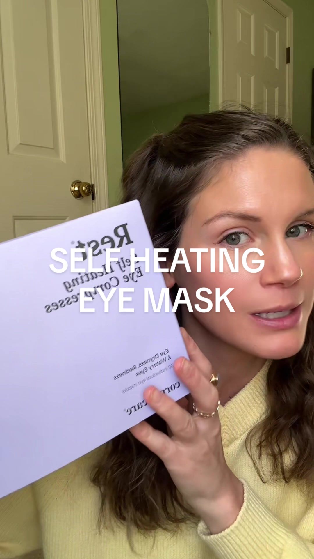 TikTok post by @jgrizz128 for CorneaCare. Caption reads: [...] with this self heating eye mask by....