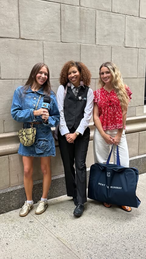 Instagram post by @doormanstories for Rent the Runway. Caption reads: [...] find inspiration in her very own Rent The....