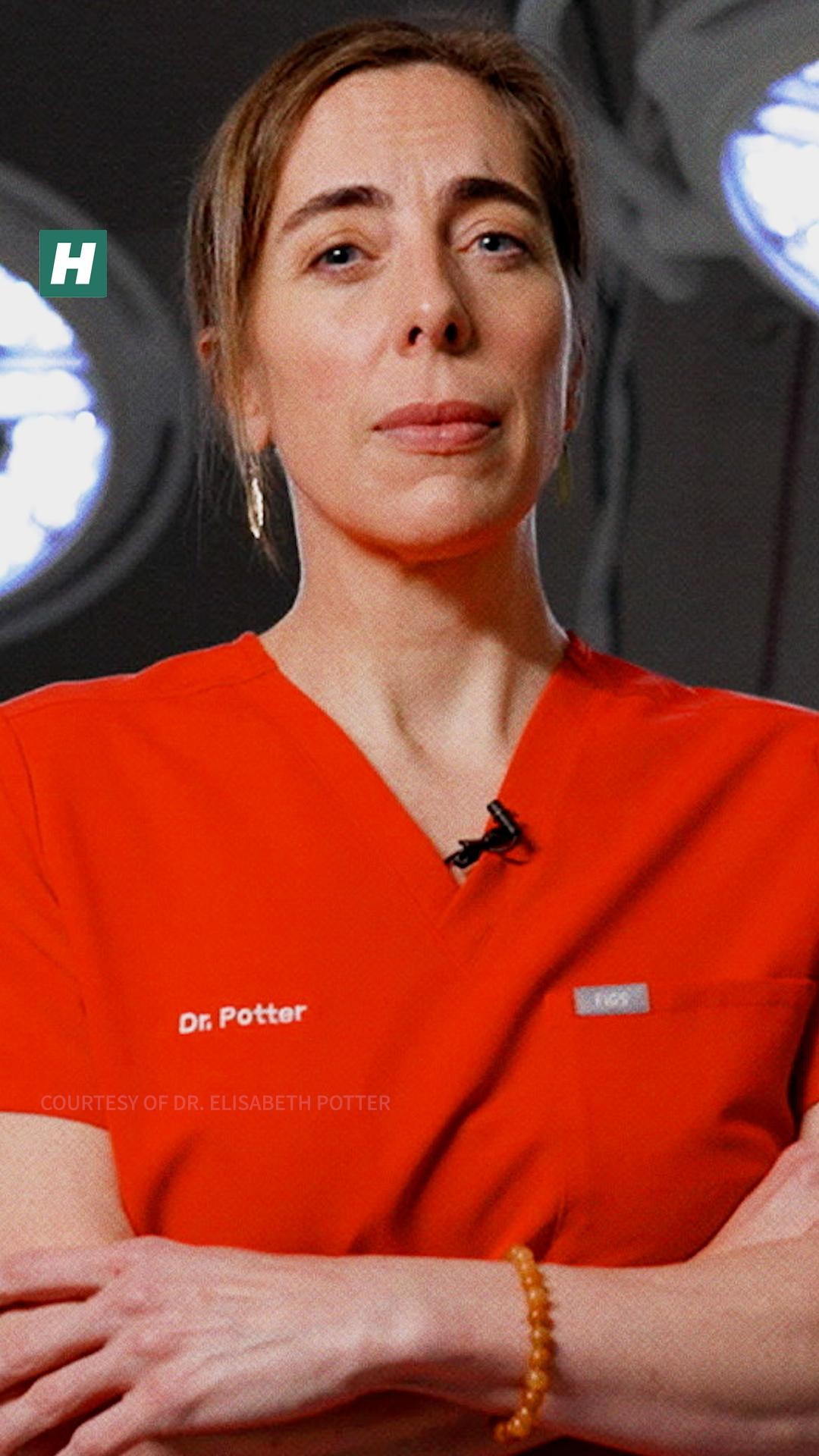 Instagram post by @drelisabethpotter for HuffPost. Caption reads: A Texas surgeon is going up against “big health....