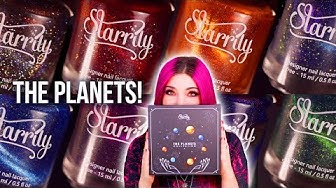 YouTube post by @KelliMarissa for Cirque Colors. Caption reads: Starrily PLANETS Nail Polish Collection - Magnetic....