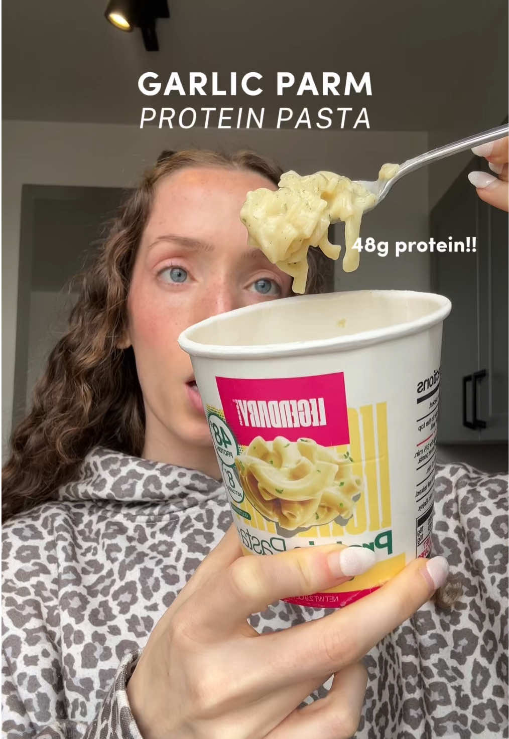 TikTok post by @samgbrady for Legendary Foods. Caption reads: @Legendary Foods NEVER misses 🍝and I stand by....