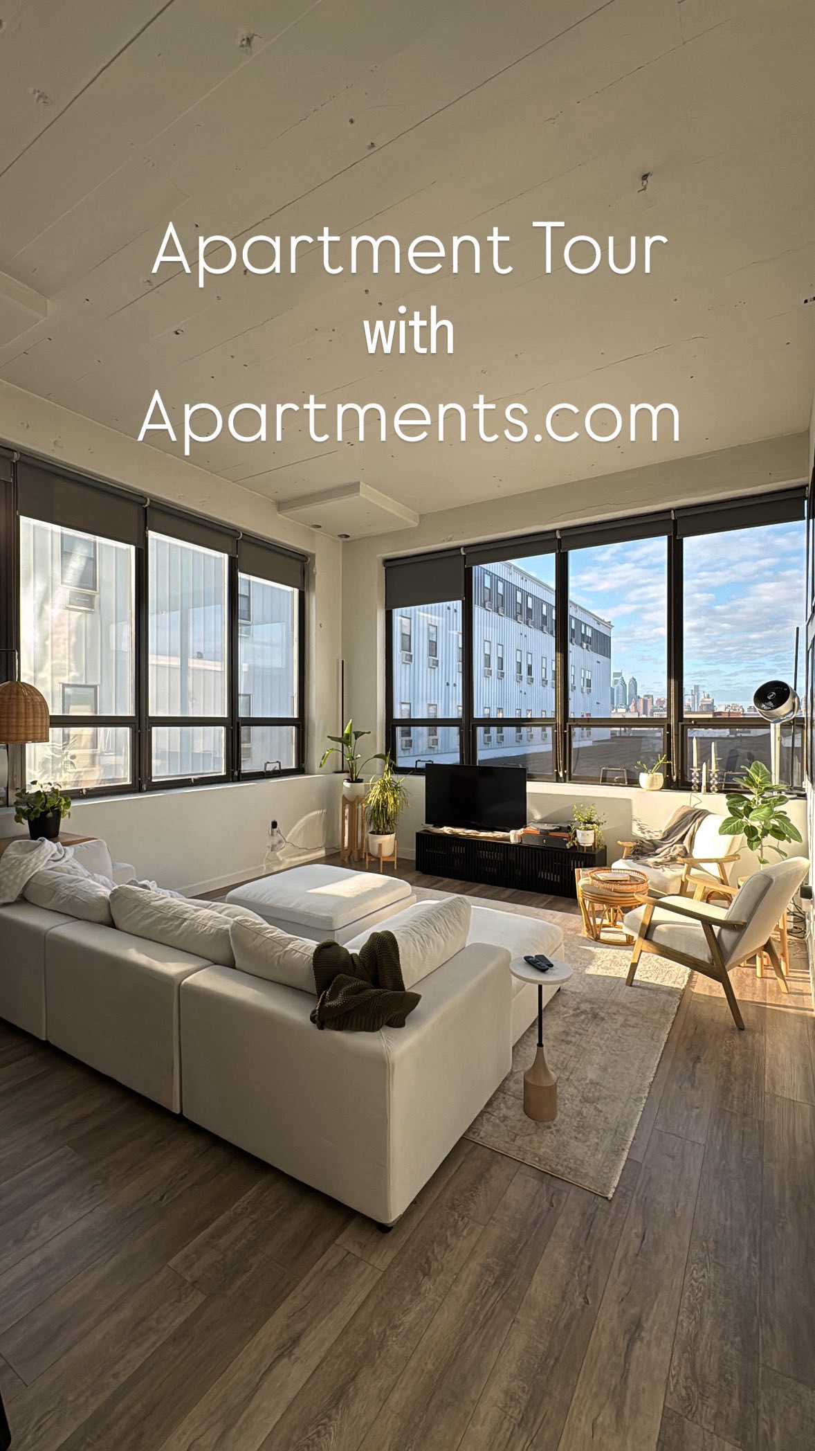 Instagram post by @girlgonecity for Apartments. Caption reads: #ad Heya Instagram! ✨I wanted to give an updated....