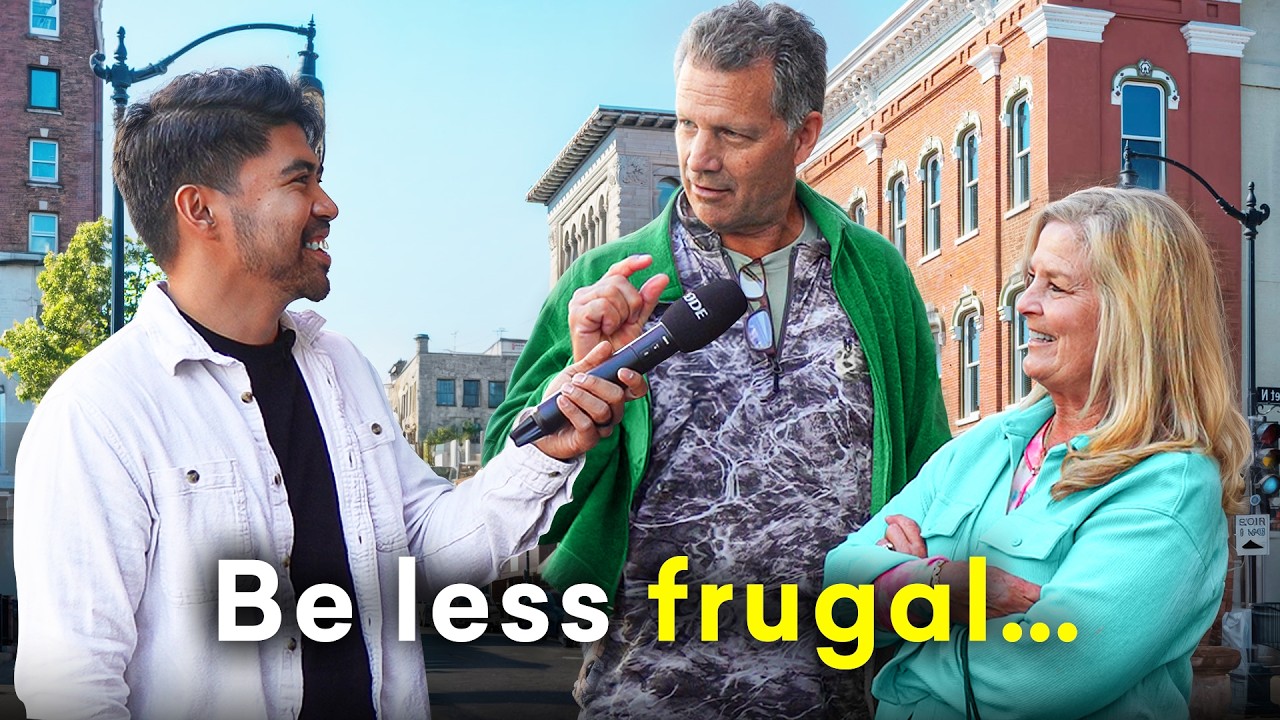 YouTube post by @thefrugalrich for vidIQ. Caption reads: 60 Year Olds Share Money Advice For Younger Self.