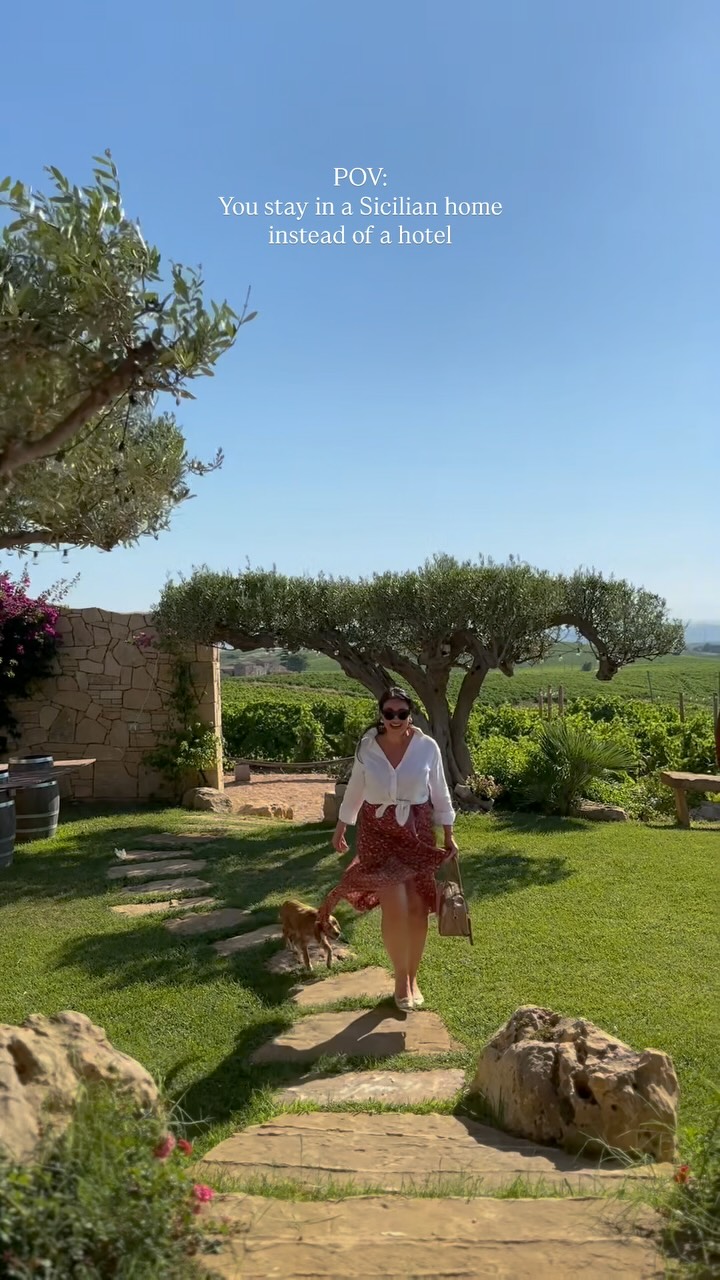 Instagram post by @caliafarm for Hardcore Italians. Caption reads: Forget staying at a hotel. This is what it’s like....