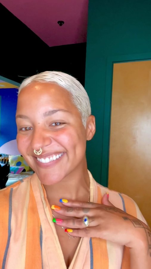 Instagram post by @michellenorrisphoto for Buttah Skin. Caption reads: [...] All-Natural skincare from @buttahskin this....