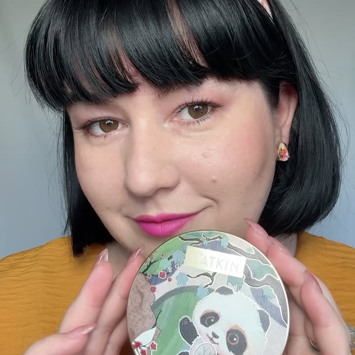 Instagram post by @sweetaholicbeauty for Catkin. Caption reads: Trying the @catkincosmetics Panda Land Coverage....