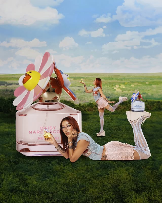 Instagram post by @thenictionary for Marc Jacobs Fragrances. Caption reads: [...] the daisies. Daisy Murakami by....