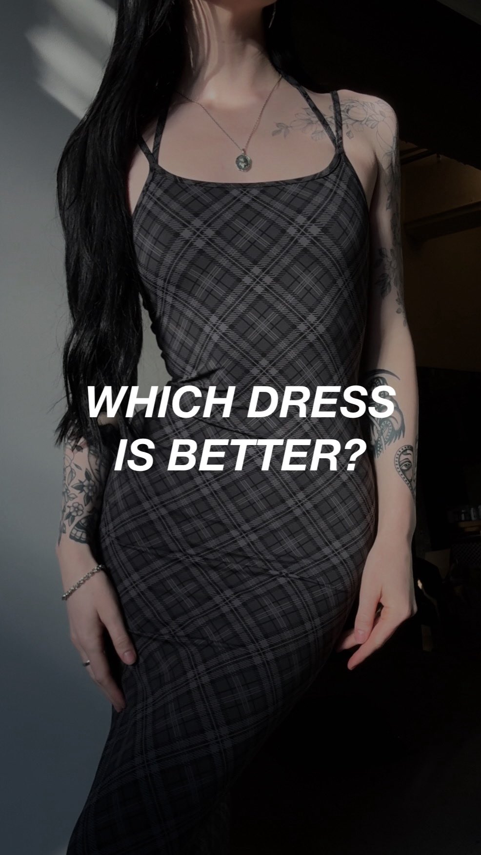 Instagram post by @itslilypod for Damaged Society. Caption reads: Which do you prefer? 
Both pieces are from....