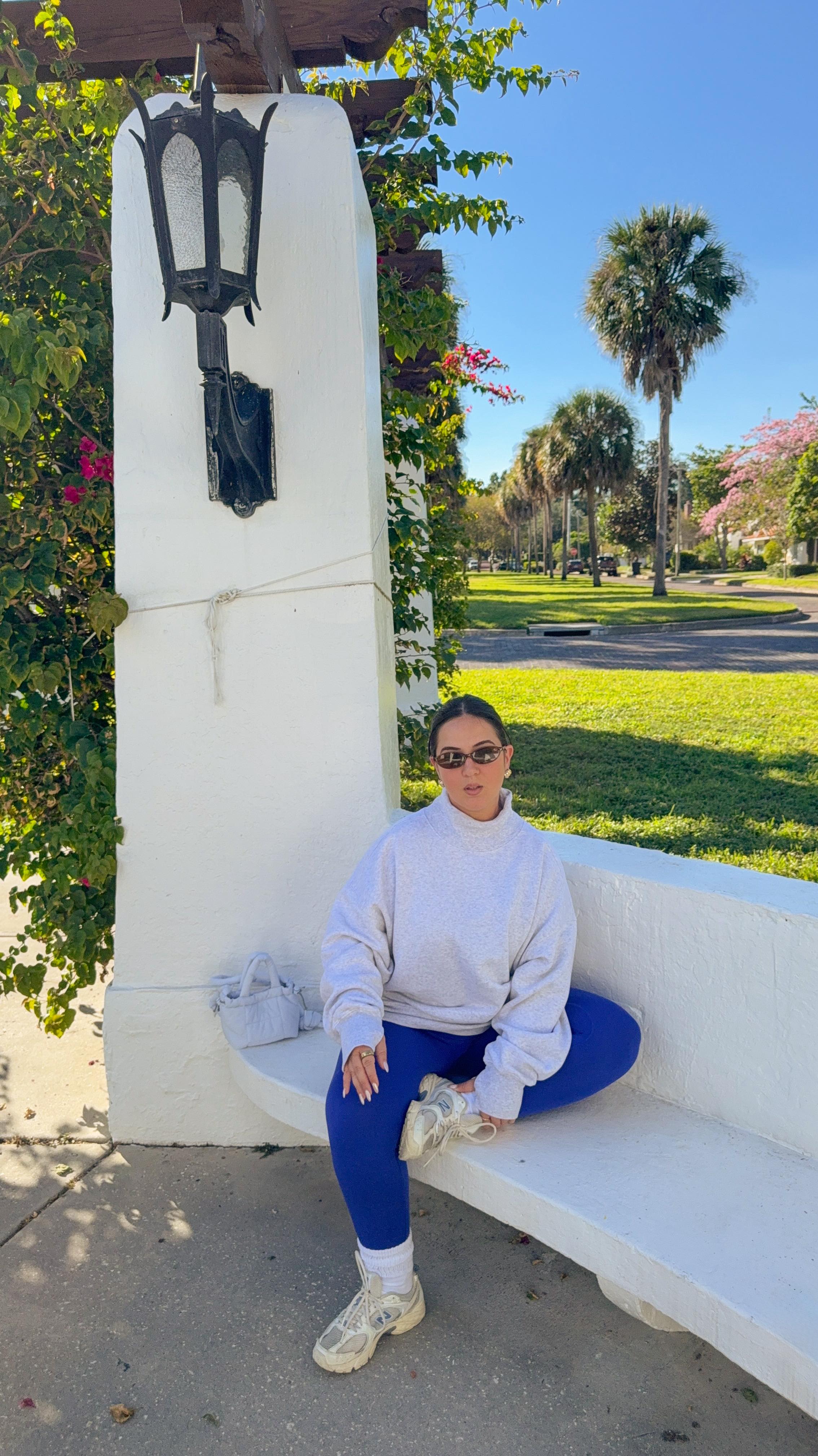 Instagram post by @jesskidding_ for Aerie. Caption reads: OFFLINE By @Aerie cobalt blue & mocknecks for fall....