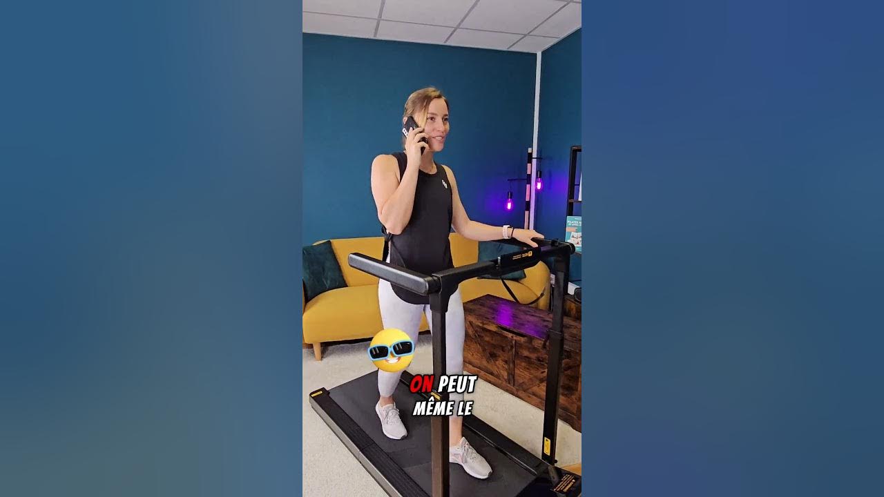 YouTube post by @FLASHFITHOME for WalkingPad. Caption reads: [...] #marcher #8000pas #walkingpad #kingsmith....