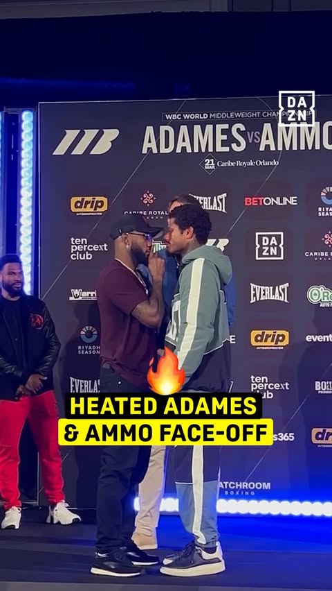 Instagram post by @caballobronco for DAZN. Caption reads: The Shush from Carlos Adames sparked Ammo Williams....