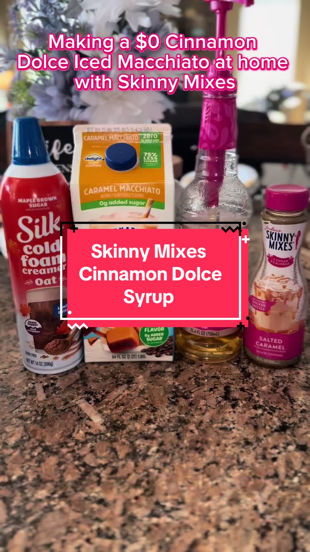 TikTok post by @theglamourbelle for Skinny Mixes. Caption reads: #creatorsearchinsights My go-to ⭐️Bucks order is....