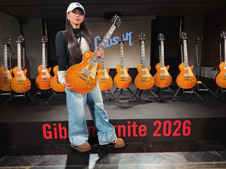 Instagram post by @miyastagram__ for Gibson. Caption reads: [...] the honor of being invited to Gibson Ignite....