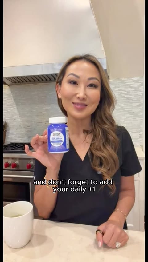 Instagram post by @tiffanymoonmd for Centrum. Caption reads: Centrum Nutrient Replenish = Formulated with [...].