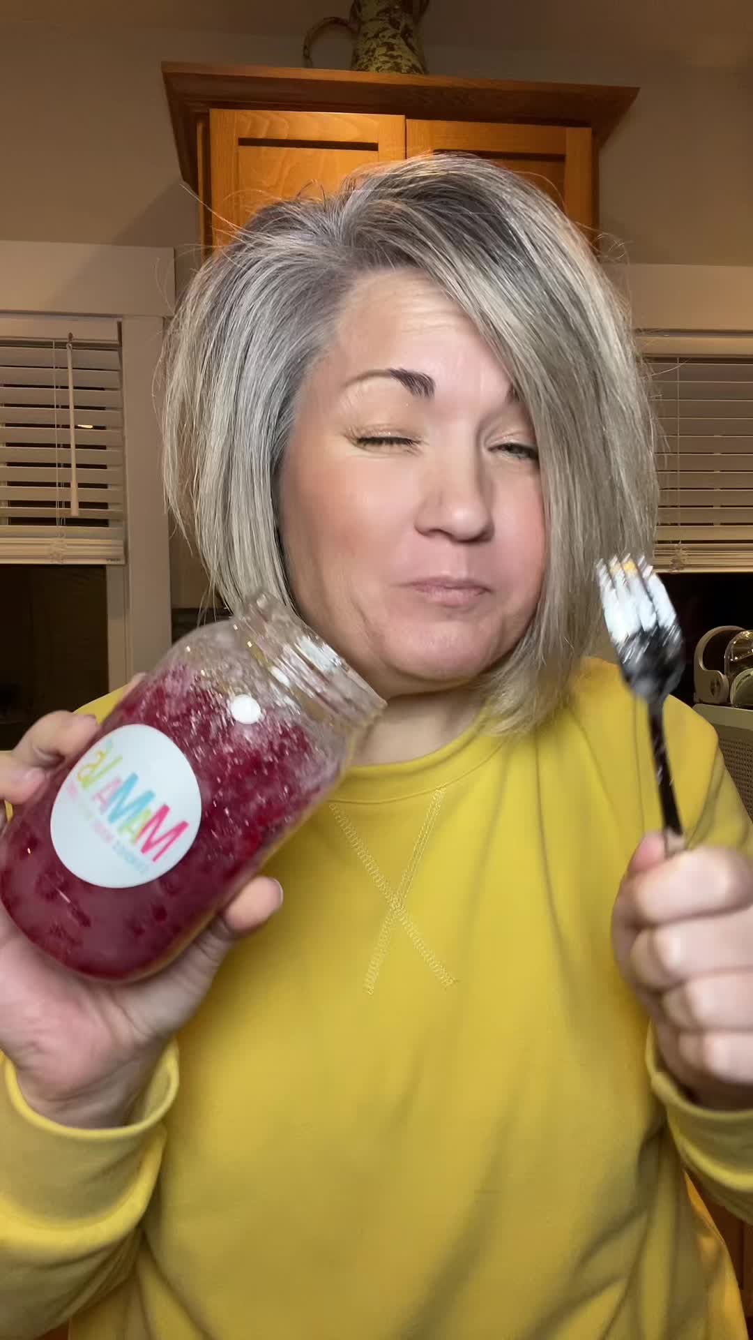 TikTok post by @uneekeye17 for Mama V’s Candy. Caption reads: Extreme Sour sticky Gummy Bears. The Cran Razz....
