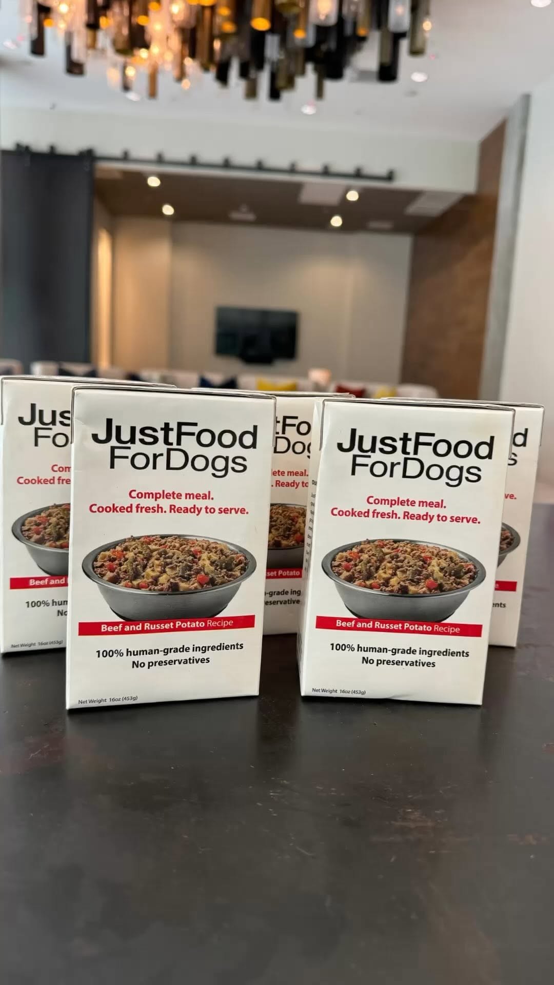 Instagram post by @rainbowheartdoodles for JustFoodForDogs. Caption reads: #ad | 🥩🍠 Fresh, nutritious, and oh-so-delicious!....
