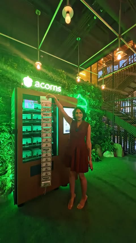Instagram post by @mamajotes for Acorns. Caption reads: [...] away, knowing more about how to invest.....