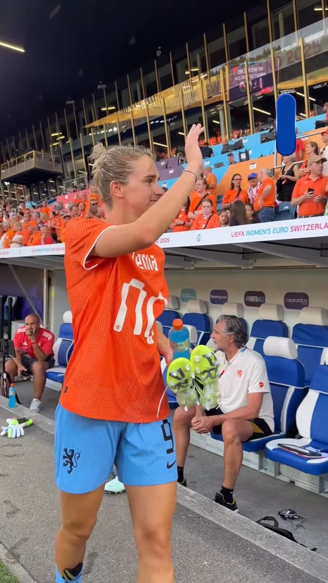 Instagram post by @weuro2025 for Playstation. Caption reads: Pitchside views of the Group D action....