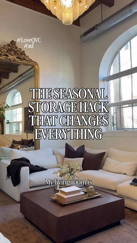 Instagram post by @kiva.brent for QVC. Caption reads: [...] “Storage” for the 🔗. I’ve partnered with....