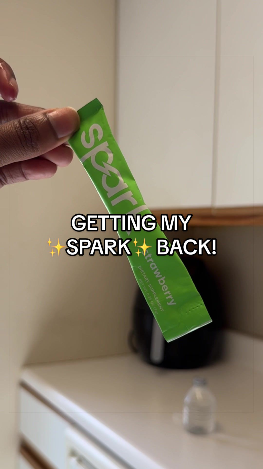 TikTok post by @_aliyahnicoleb for AdvoCare. Caption reads: [...] about time I get my Spark back! @AdvoCare....