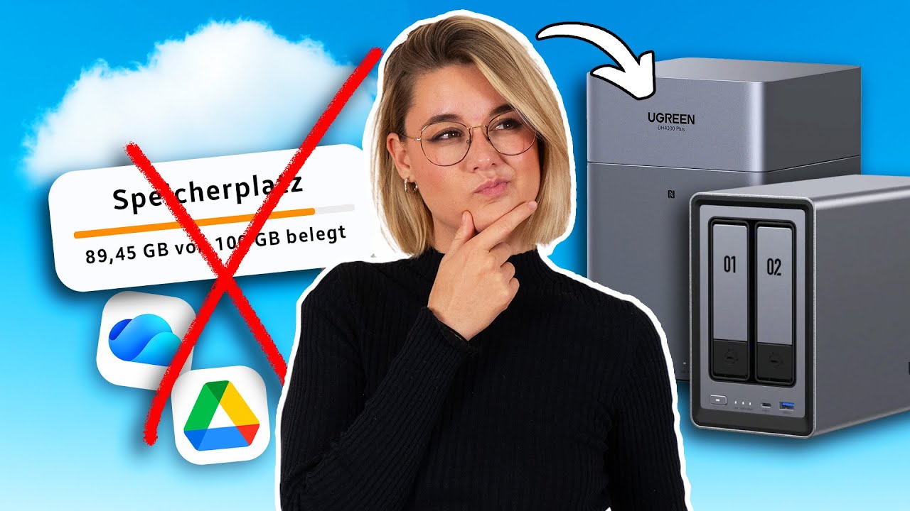 YouTube post by @TechlikeVera for Ugreen. Caption reads: End your cloud dependency: Why I use UGREEN NAS....