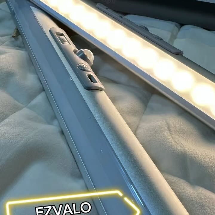 Instagram post by @annac_ugc for EZVALO. Caption reads: ✨ The best under cabinet lights l’ve ever had!
💡....